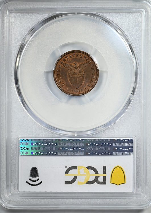 1903 USA Philippines 1/2C Centavo PCGS MS63RB