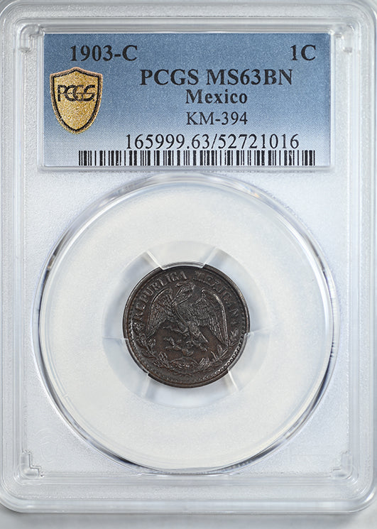 1903-C Mexico 1C Centavo PCGS MS63BN KM-394