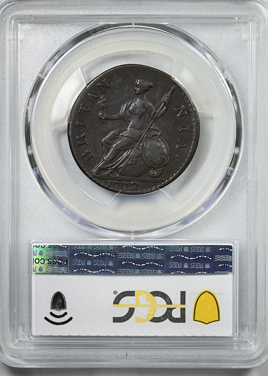 1772 Great Britain 1/2D Half Penny PCGS XF45 S-3774