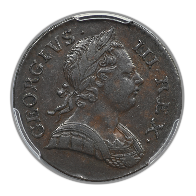 1772 Great Britain 1/2D Half Penny PCGS XF45 S-3774