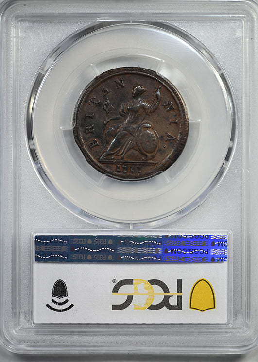 1717 Great Britain 1/2D Half Penny PCGS AU55 S-3659