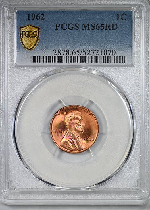 1962 Lincoln Memorial Cent 1C PCGS MS65RD - TONED!