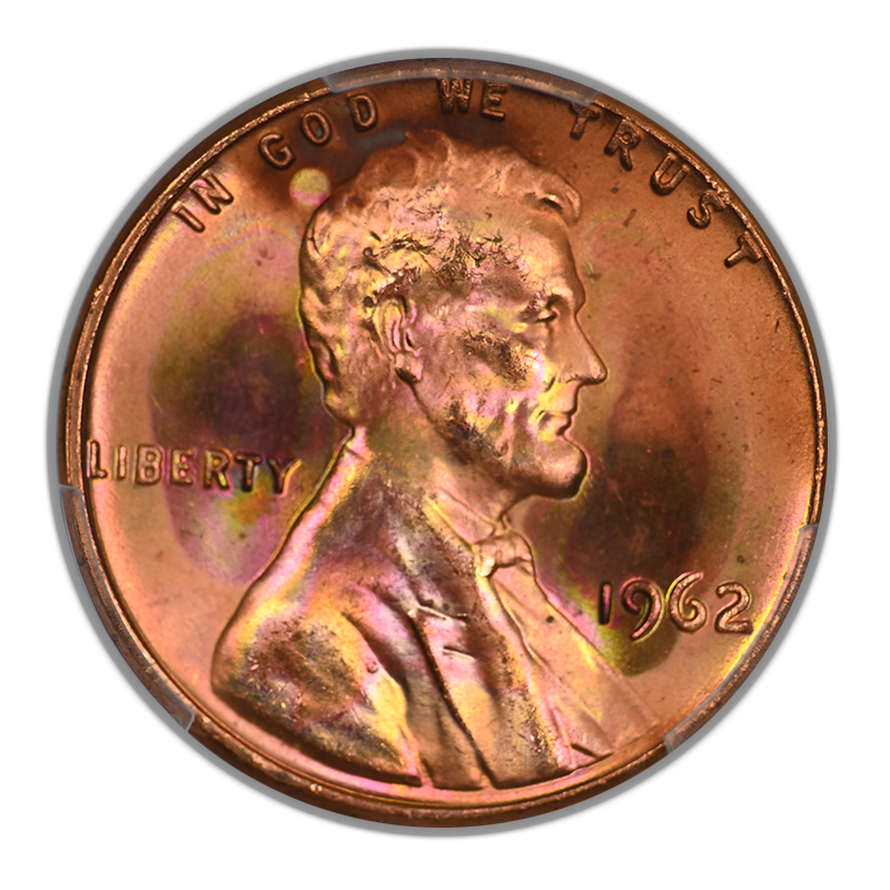 1962 Lincoln Memorial Cent 1C PCGS MS65RD - TONED!