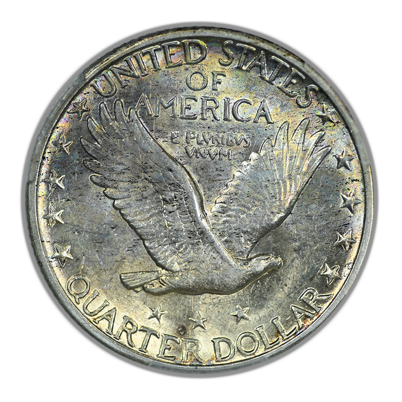 1930-S Standing Liberty Quarter 25C PCGS AU58 - TONED!