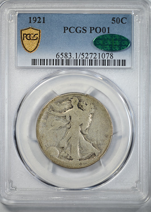 1921 Walking Liberty Half Dollar 50C PCGS PO01 CAC - Lowball
