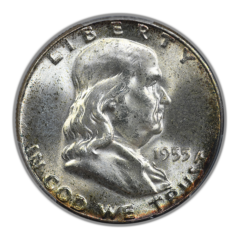 1955 Franklin Half Dollar 50C PCGS MS65 - Bugs Bunny