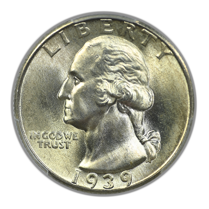 1939 Washington Quarter 25C PCGS MS66