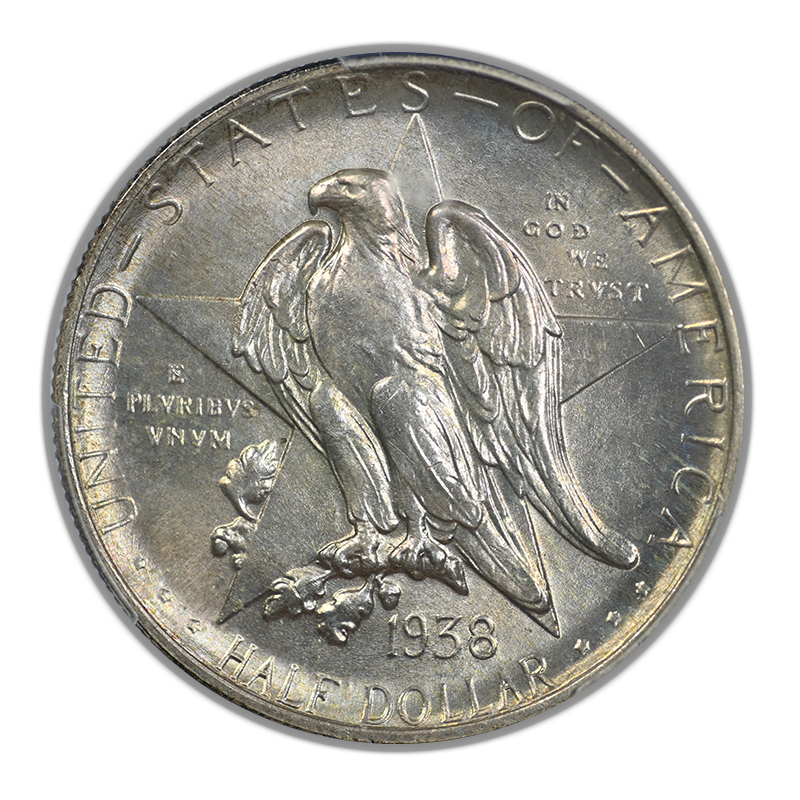 1938 Texas Classic Commemorative Half Dollar 50C PCGS MS65 CAC