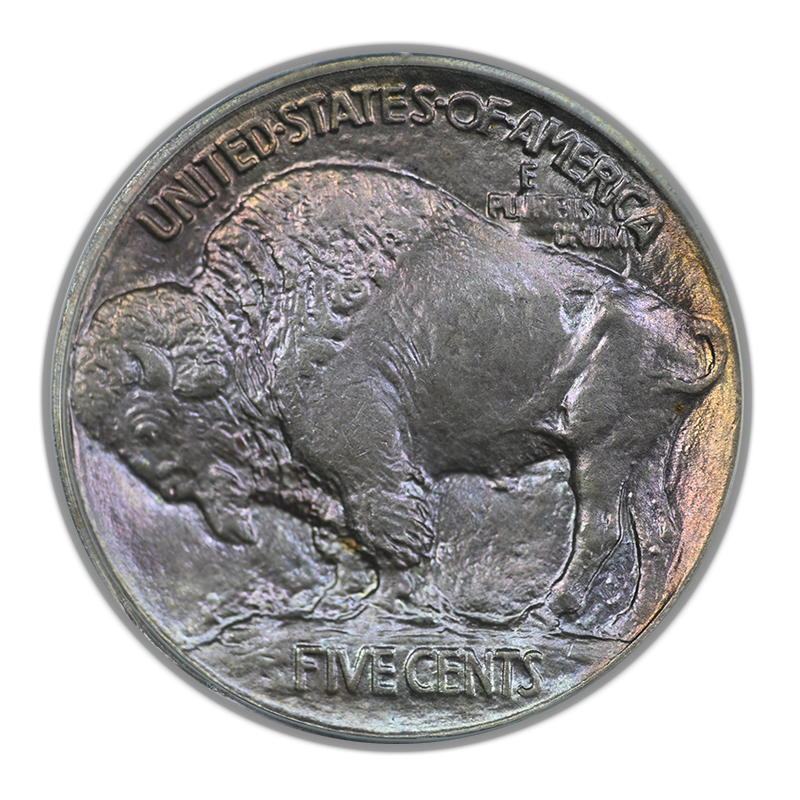 1913 Type 1 Buffalo Nickel 5C PCGS MS65 OGH - REVERSE TONED!