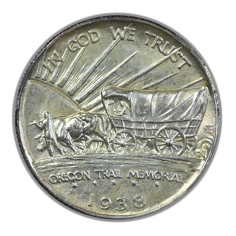 1938-S Oregon Trail Classic Commemorative Half Dollar 50C PCGS MS66 CAC