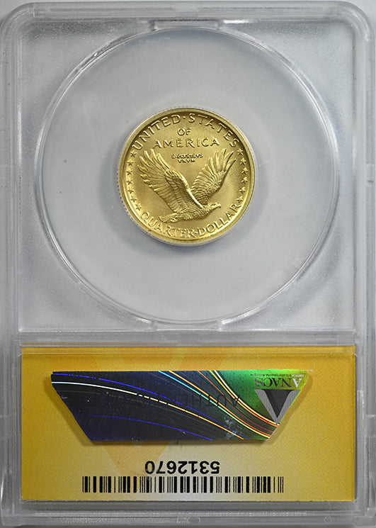 2016-W Centennial Gold Standing Liberty Quarter 25C 1/4OZ ANACS SP70