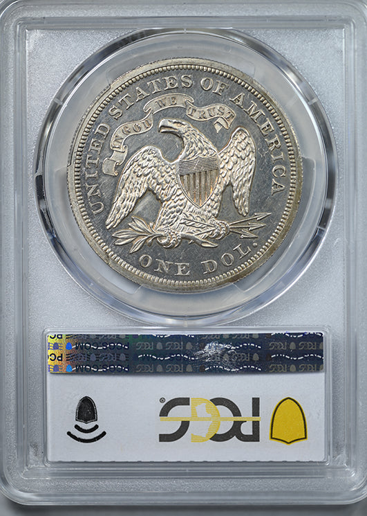 1870 Proof Liberty Seated Dollar $1 PCGS PR61