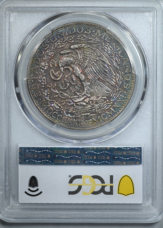 1921-Mo Mexico Silver Dos Pesos S2P PCGS AU53 - Centennial KM-462 - TONED!