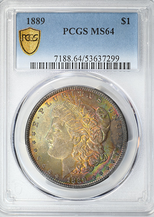 1889 Morgan Dollar $1 PCGS MS64 - TONED!