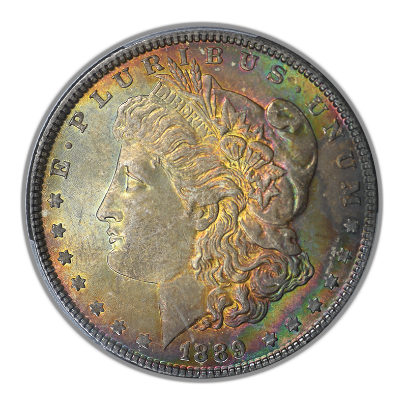 1889 Morgan Dollar $1 PCGS MS64 - TONED!