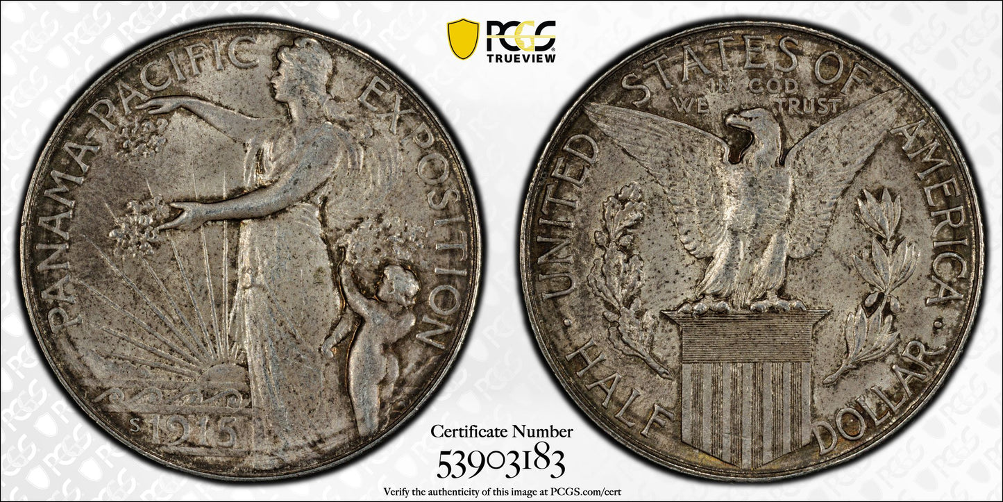 1915-S Panama Pacific Classic Commemorative Half Dollar 50C PCGS MS63 CAC