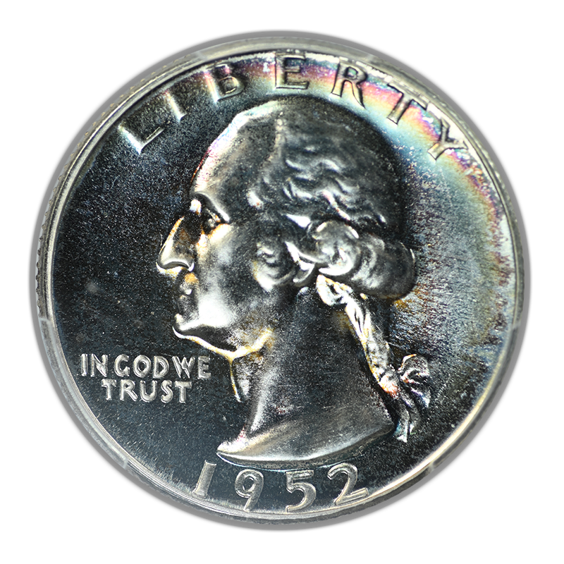 1952 Proof Washington Quarter 25C PCGS PR67 "Superbird" FS-901 - TONED!