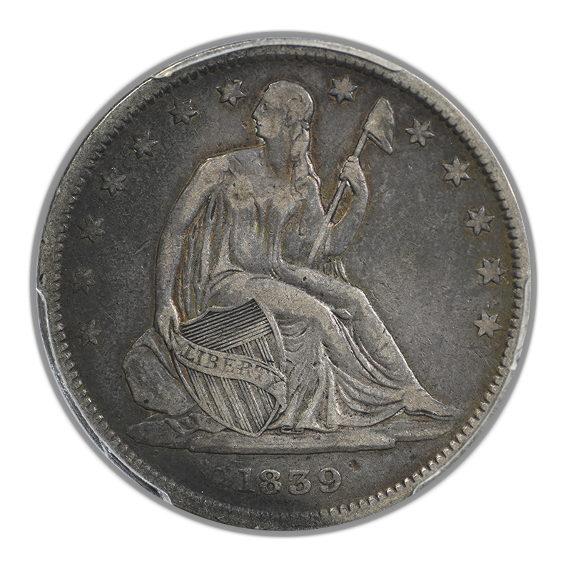 1839 Liberty Seated Half Dollar 50C PCGS VF30 - Drapery