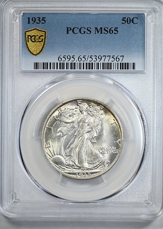 1935 Walking Liberty Half Dollar 50C PCGS MS65