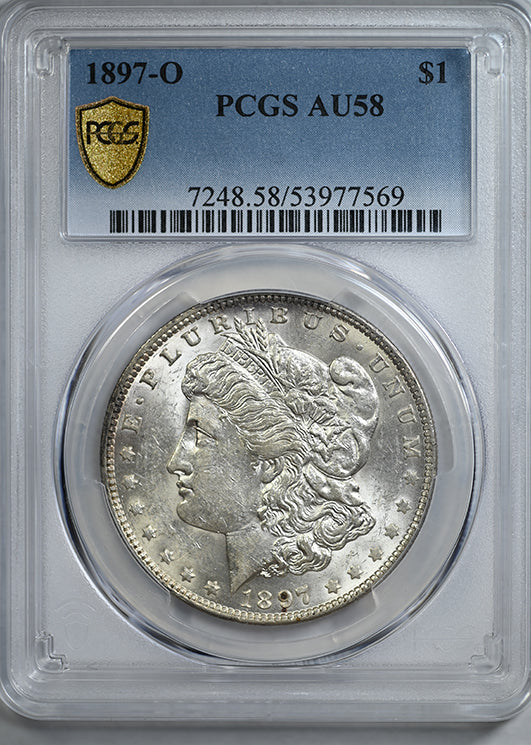 1897-O Morgan Dollar $1 PCGS AU58
