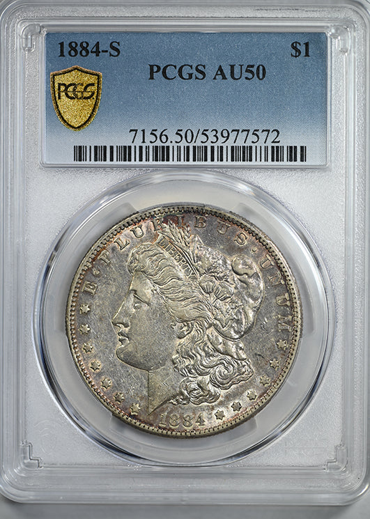 1884-S Morgan Dollar $1 PCGS AU50