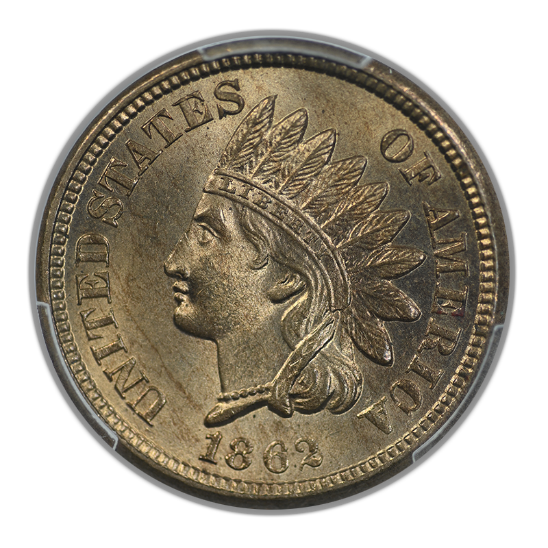 1862 Indian Head Cent 1C PCGS MS64 CAC