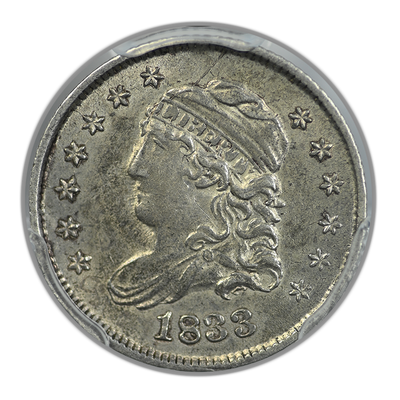 1833 Capped Bust Half Dime H10C PCGS AU55