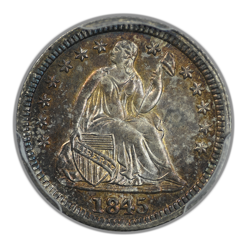1845 Liberty Seated Half Dime H10C PCGS MS63 CAC