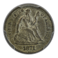 1871-S Liberty Seated Half Dime H10C PCGS AU58 CAC