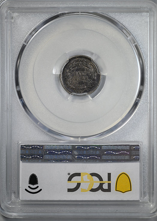 1872-S Liberty Seated Half Dime H10C PCGS AU55 CAC - Mintmark Above Bow