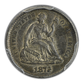1872-S Liberty Seated Half Dime H10C PCGS AU55 CAC - Mintmark Below Bow
