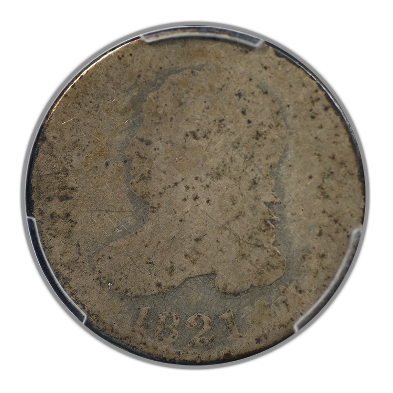 1821 Capped Bust Dime 10C PCGS PO01 CAC Large Date - Lowball