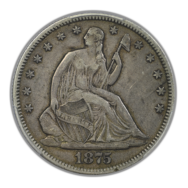 1875-S Liberty Seated Half Dollar 50C PCGS VF35