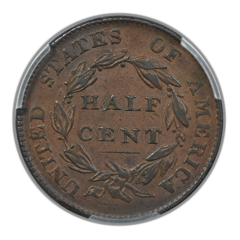 1826 Classic Head Half Cent 1/2C PCGS AU55 CAC