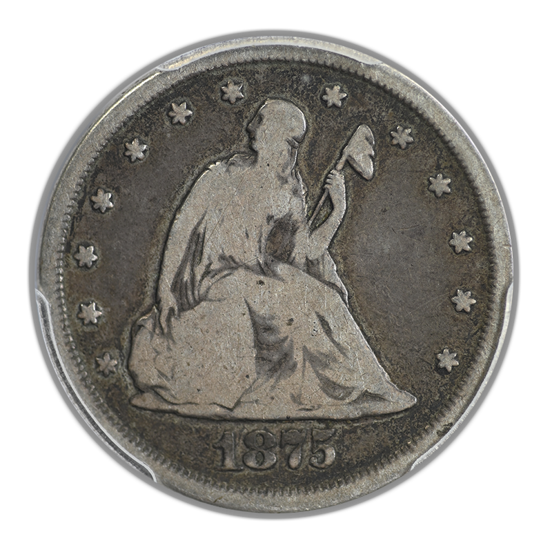 1875-CC Twenty Cent Piece 20C PCGS VG08 CAC