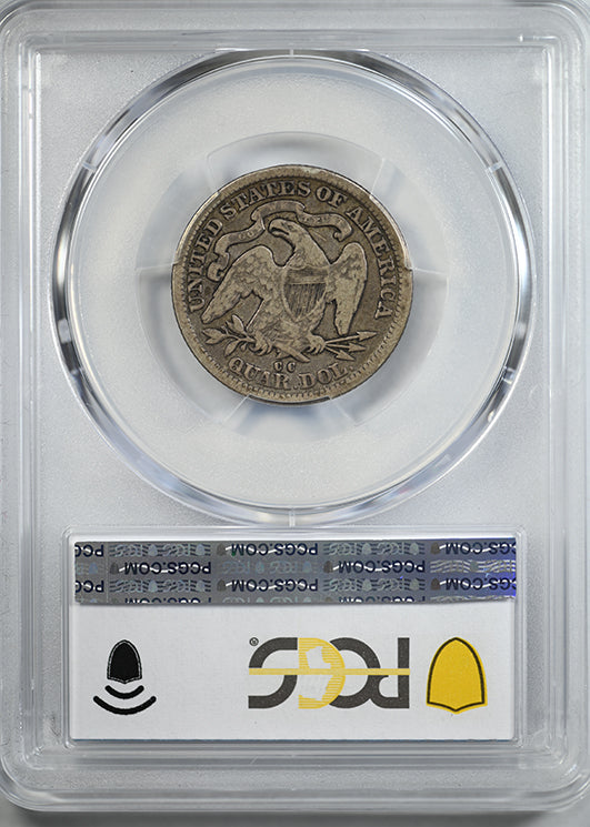 1876-CC Liberty Seated Quarter 25C PCGS F12