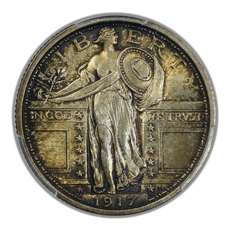 1917 Type 1 Standing Liberty Quarter 25C PCGS MS64FH - Full Head