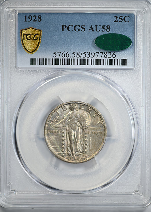 1928 Standing Liberty Quarter 25C PCGS AU58 CAC