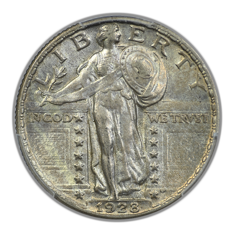 1928 Standing Liberty Quarter 25C PCGS AU58 CAC