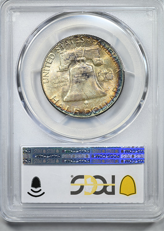 1958 Franklin Half Dollar 50C PCGS MS65 - TONED!