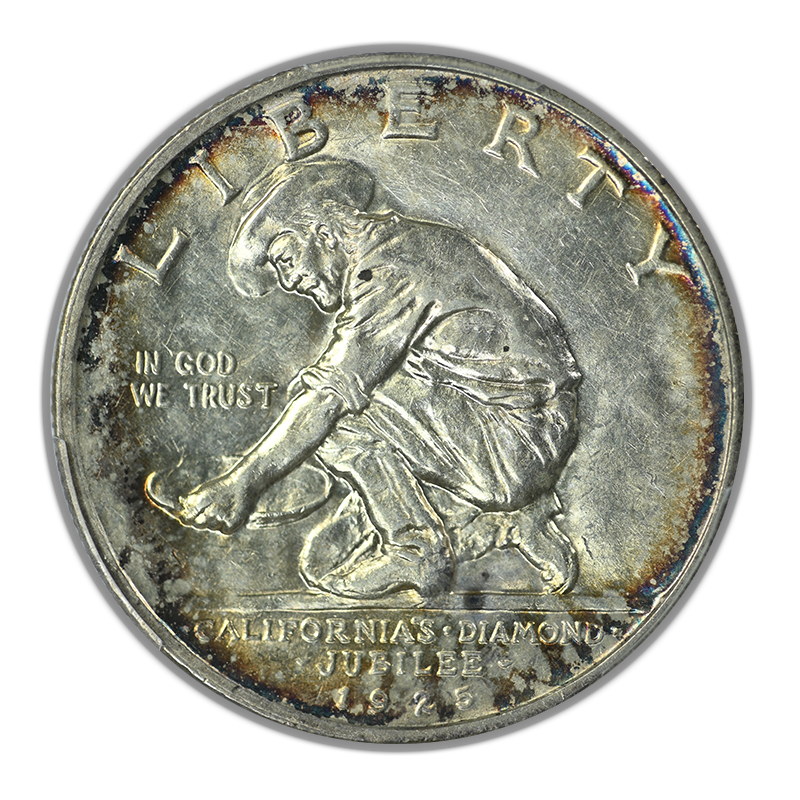 1925-S California Jubilee Classic Commemorative Half Dollar 50C PCGS AU58