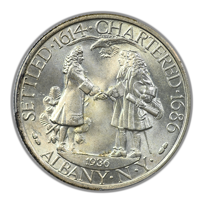 1936 Albany Classic Commemorative Half Dollar 50C PCGS MS65