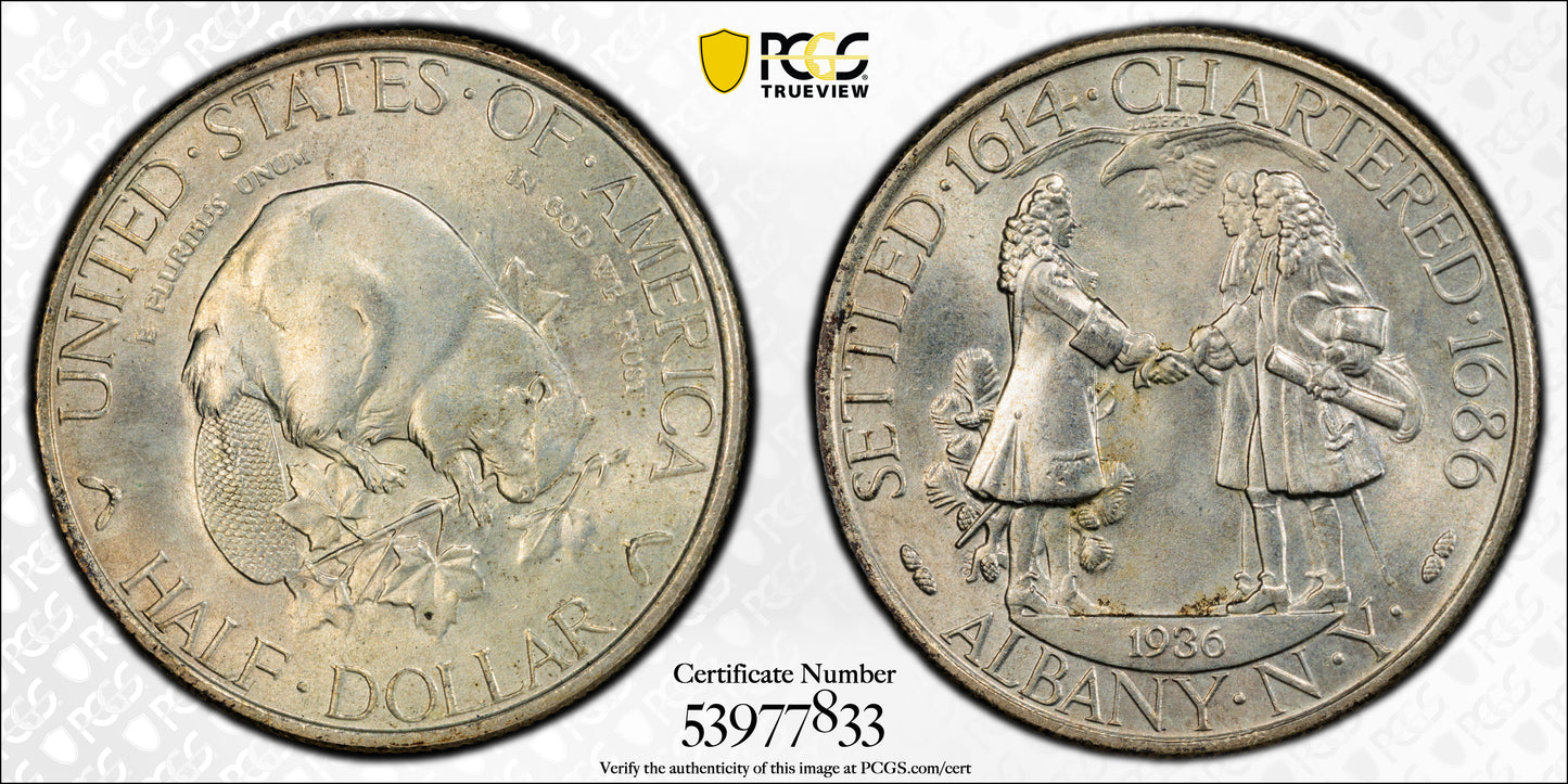 1936 Albany Classic Commemorative Half Dollar 50C PCGS MS65