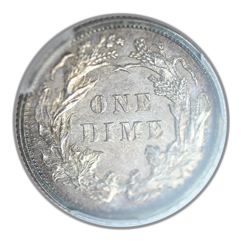 1880 Proof Liberty Seated Dime 10C PCGS PR64 - TONED!
