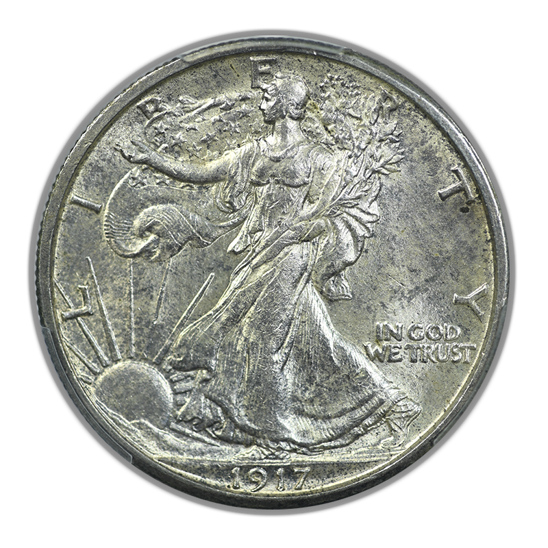 1917-S Walking Liberty Half Dollar 50C PCGS MS61 - Reverse