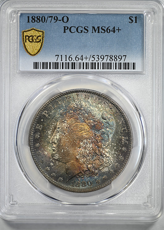 1880/79-O Morgan Dollar $1 PCGS MS64+ - TONED!