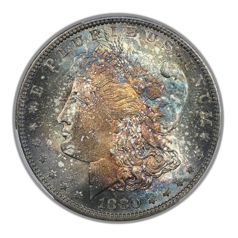 1880/79-O Morgan Dollar $1 PCGS MS64+ - TONED!