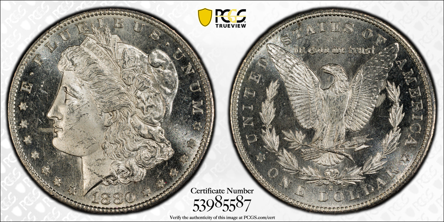 1880-S Morgan Dollar $1 PCGS MS64PL - Prooflike
