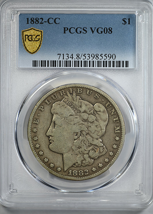 1882-CC Morgan Dollar $1 PCGS VG08