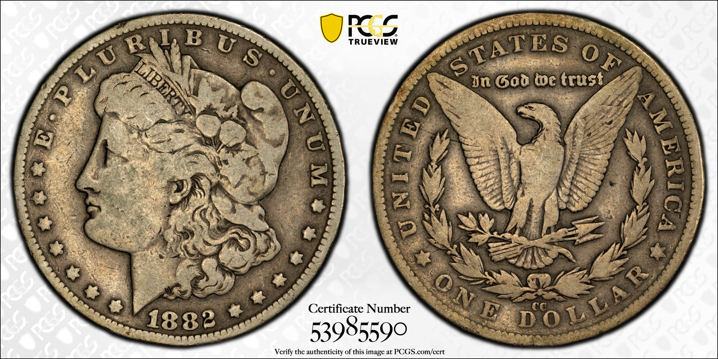 1882-CC Morgan Dollar $1 PCGS VG08